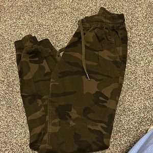 army camo women’s dressy joggers